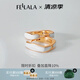 翡拉拉新款耳環(huán)女復(fù)古耳飾高級感耳扣華彩緞帶耳圈送閨蜜生日節(jié)日禮物 華彩緞帶耳扣|白色
