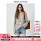 VEGA CHANG長(zhǎng)袖t恤女2025新款夏季簡(jiǎn)約休閑慵懶感V領(lǐng)顯瘦薄款上衣 燕麥色 M
