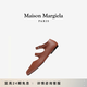Maison Margiela馬吉拉Tabi雙帶芭蕾分趾鞋平底搭扣休閑鞋女鞋單鞋通勤 T2262棕色 38