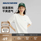 斯凱奇（Skechers）夏季男女情侶同款繽紛休閑系列透氣半袖針織短袖T恤