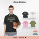 Acne Studios 經(jīng)典款 男女同款 徽標(biāo)印花做舊1996短袖T恤CL0196 褪色黑色 XS