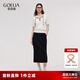 歌莉婭天絲套裝女2025新款夏季減齡一整套穿搭兩件套裙1E6CAA0V0 05W米白 M
