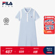 FILA斐樂(lè)兒童童裝連衣裙2025年夏季新款女大童戶(hù)外運(yùn)動(dòng)針織裙 晴藍(lán)-LB 150
