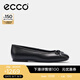 愛步（ECCO）芭蕾舞鞋女 25年夏季百搭淺口單鞋蝴蝶結(jié)女鞋 舞悅234313 黑色23431301001 37