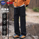 NASA GISS戶外工裝褲子男寬松沖鋒長(zhǎng)褲多口袋登山運(yùn)動(dòng)直筒休閑褲 黑色 XL