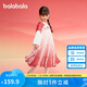 巴拉巴拉女童漢服連衣裙兒童襦裙2025春裝紅色拜年服國風裙子208125111005