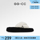 GG-CC【毛毛鞋】新款時尚百搭厚底舒適外穿棉拖鞋女ins潮  G23X8313 熊貓黑 35-36 S