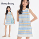 BARRY BANNY女童海洋連衣裙2025夏季新款條紋裙子兒童無(wú)袖背心裙 條紋連衣裙 140 cm（56-68斤）