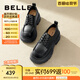 百麗（Belle）百搭牛津鞋女通商場(chǎng)同款通勤厚底小皮鞋B1Q1DCM4 黑色 38 (240mm)