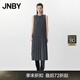 JNBY/江南布衣25春新品連衣裙優(yōu)雅風(fēng)琴百褶無(wú)袖圓領(lǐng)寬松5P3G12910 071/雜灰 S