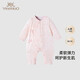 英氏（YEEHOO）【商場(chǎng)同款】童裝連體衣可愛(ài)女寶提花嬰幼兒衣服春夏