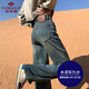 俞兆林直筒牛仔褲女夏季2025年新款寬松小個(gè)子窄版高腰闊腿褲子女 水泥灰(單褲) M 【建議95-105斤】