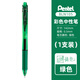 派通（Pentel）速干中性筆BLN-105中性筆針管式0.5按動(dòng)彩色順滑速干防滑水筆簽字筆學(xué)生用刷題考試黑筆bln105筆芯 綠桿（綠色芯） 0.5mm