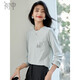 初申春秋長(cháng)袖T恤女曠野美拉德國風(fēng)刺繡簡(jiǎn)約時(shí)尚打底衫上衣S143T2025