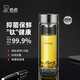 希諾雙層玻璃杯抗菌隔熱高檔車載水杯男2025新款鈦杯泡茶杯子XN-9103K