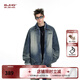 BJHG不計后果牛仔外套男秋季2025新款潮牌襯衫美式復(fù)古水洗翻領(lǐng)夾克女 牛仔藍 L