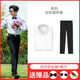 麥潮尚伴郎服夏季兄弟裝團西裝馬甲白襯衫禮服婚禮新郎結婚套裝西式 白色長(cháng)袖襯衫+黑褲 M