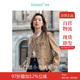 茵曼法式優(yōu)雅小香風短外套女秋毛邊名媛高級感休閑上衣 淺駝色 S 