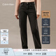 Calvin KleinJeans四季款女士潮流美式復(fù)古ck微彈洗水高腰闊腿牛仔褲J224475 1BY-牛仔深灰 27