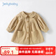 JELLYBABY女童風(fēng)衣外套春秋三歲兒童童裝秋冬女孩2025新款衣服小童寶寶秋裝 卡其 90