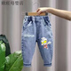 葉余童裝兒童牛仔褲春秋季2024新款中小童男孩長(cháng)褲寶寶休閑褲子薄款潮 奧特曼(炒) 120