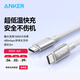 ANKER安克【1件包郵】100W閃充雙向Type-C數(shù)據(jù)線充電寶充電器充電編織線適配蘋果16華為小米平板筆記本 白色 1米
