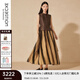 例外（EXCEPTION）新中式棉麻新中式連衣裙中長(cháng)款桑蠶絲2024春夏女裝假兩 深卡其/39 M