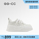 GG-CC【白日夢(mèng)想家】春季新款百搭厚底板鞋運(yùn)動(dòng)休閑小白鞋女G25U8053 白色 38