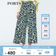 PORTS寶姿  新品商場同款女褲女裝高腰闊腿長褲女休閑褲LN8P056HPV001 黑色印花 XS (2)