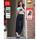 IEF/愛依服牛仔褲女小個(gè)子2025秋季新款港式復(fù)古風(fēng)休閑通勤闊腿褲