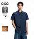 GXG男裝【涼感免燙】簡約商務(wù)男襯衫通勤正裝襯衣 2025夏季新品 深藏青 M