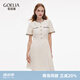 歌莉婭小香風(fēng)連衣裙女夏2025新款高級(jí)感提花小個(gè)子裙子1C6R4KAP0 03W本白 S