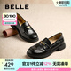 百麗（Belle）海鷗米色樂福鞋女2025春新商場同款通勤百搭鞋D7D1DAA5 黑色 38 (240mm)