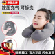 潮走德國品質旅行充氣枕u型按壓式枕頭可攜式飛機高鐵睡覺神器脖 a【升級駝峰款】涼爽冰絲-深空灰