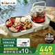 小熊（Bear）圍爐煮茶小青爐 全玻璃養生壺電陶爐煮茶器煮茶爐多功能黑茶花茶泡茶蒸茶器不挑器具 DTL-H16P3