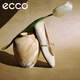 愛(ài)步（ECCO）芭蕾舞鞋女 25年新款時(shí)尚瑪麗珍方頭低跟淺口單鞋 舞悅234333 冰白色23433301017 （羊皮革） 37