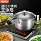 美亞（MEYER）雙耳湯鍋20cm 家用不銹鋼煲湯煮面燉鍋 燃?xì)庠铍姶艩t適用
