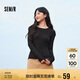 森馬（Semir）長袖T恤女吸濕發(fā)熱抗菌緊身內(nèi)搭2024圓領(lǐng)抓絨套頭衫109724101007