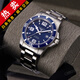 【二手99新】浪琴（LONGINES）康卡斯系列男表運(yùn)動(dòng)系列自動(dòng)機(jī)械男士腕表二手奢侈品腕表 44mm表徑-藍(lán)盤(pán)鋼帶L3.841.4.96.6