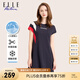 ELLE ACTIVE簡(jiǎn)約設(shè)計(jì)優(yōu)雅大氣連衣裙夏季時(shí)尚個(gè)性顯瘦舒適休閑運(yùn)動(dòng)裙 藏青色 XL