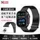 紅昭愿適用蘋果手表表帶Apple watch米蘭尼斯磁吸搭扣s10/9/8/7/6/ultra2/se防水透氣不銹鋼金屬腕帶 石墨黑【雙磁吸精編丨新款】 【44/45/46/49MM表盤】