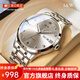 I&W CARNIVAL HWGUOJI瑞士品牌IW手表男機(jī)械表夜光防水男士手表簡(jiǎn)約雙日歷男表 銀灰鋼帶|禮盒包裝|明星同款