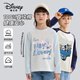 迪士尼童裝兒童純棉長(cháng)袖卡通可愛(ài)女童上衣衛衣2025春秋新款男孩打底衫