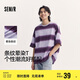 森馬（Semir）短袖T恤男條紋情侶裝夏季半袖上衣oversize無(wú)性別潮101324100211