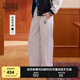 Teenie Weenie小熊女裝衛(wèi)褲2025春季新款多風(fēng)格時(shí)尚寬松直筒休閑褲 淺灰色 S