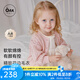 OAK FAMILY秋冬嬰兒純棉針織衫春秋季女寶寶可愛圓領(lǐng)毛衣開衫兒童小外套 花淺粉 （開衫毛衣） 73 cm