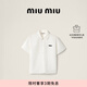 MIU MIU【禮物】繆繆女士府綢質(zhì)感短袖襯衫 白色 36
