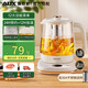 奧克斯（AUX）養(yǎng)生壺1.5L大容量玻璃煮茶壺全自動恒溫水壺保溫燒水一體智能電熱水壺花茶壺燒水壺24H預約12H保溫 1.5L 【帶濾網】304不銹鋼 1000W速熱