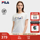FILA 斐樂官方女子針織短袖衫2025夏新款時(shí)尚休閑簡(jiǎn)約基礎(chǔ)圓領(lǐng)T恤 云菇白-WT L 170/88A/L