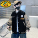 G.DUCKKIDS兒童裝男童秋裝棒球服外套2025春秋冬款新款秋季男孩大童夾棉加厚 黑色 春秋款 120 cm